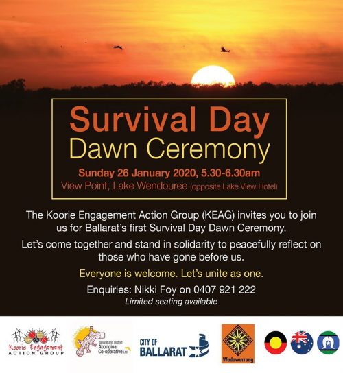 Survival Day Dawn Ceremony  Ballarat Regional Multicultural Council